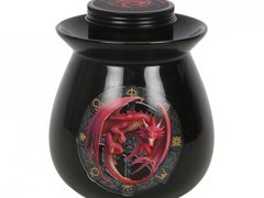 Set ceara parfumata de soia, wax melt si lampa aromaterapie Dragonul Lammas - Anne Stokes